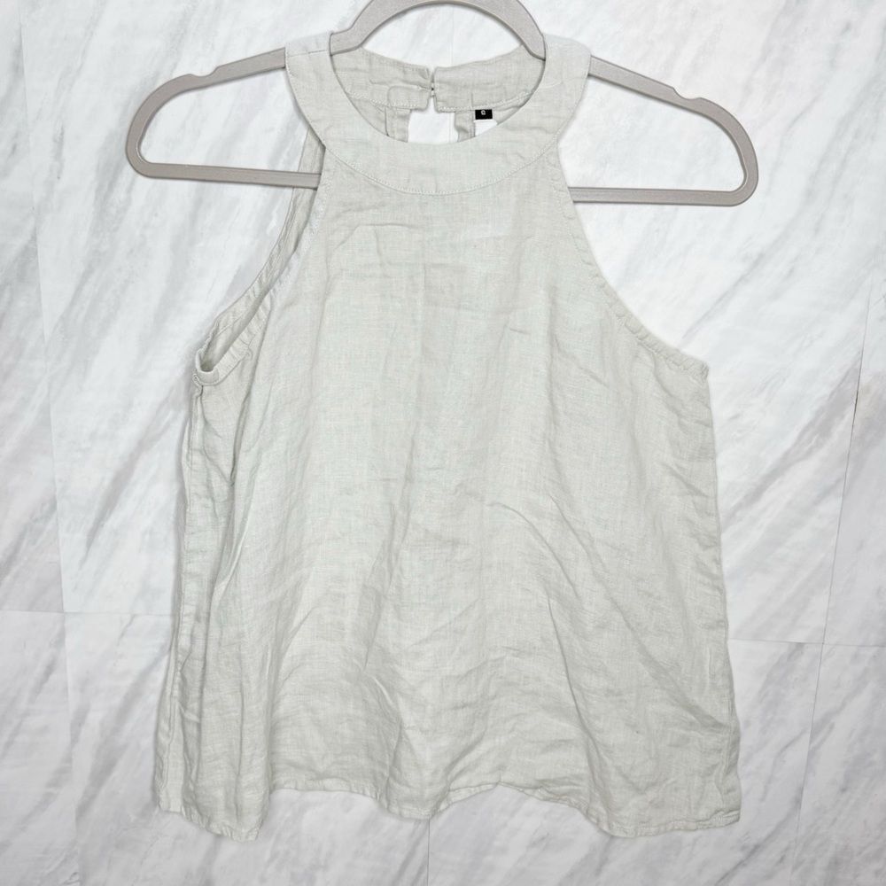 Ava Sky Cream Halter Tank Top